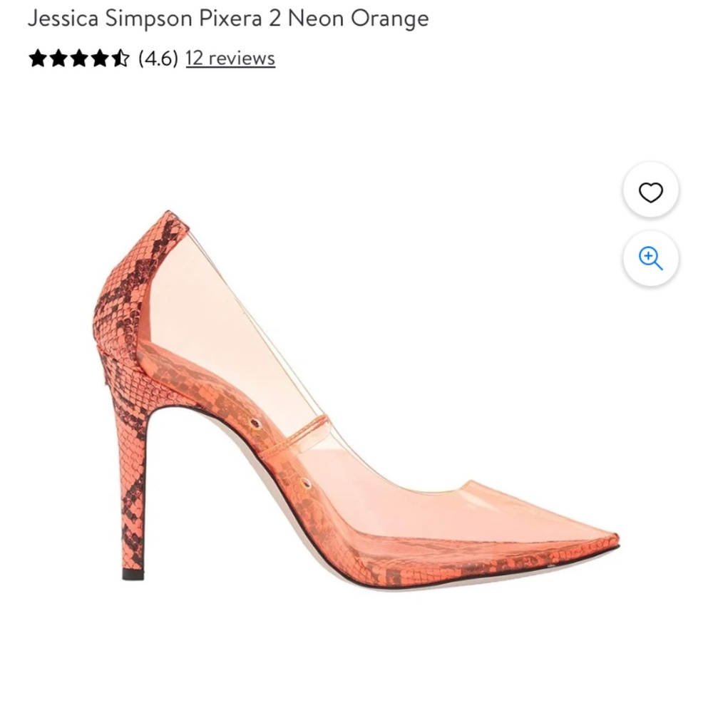Jessica Simpson Orange Python Combo Pumps Size :8 - image 6